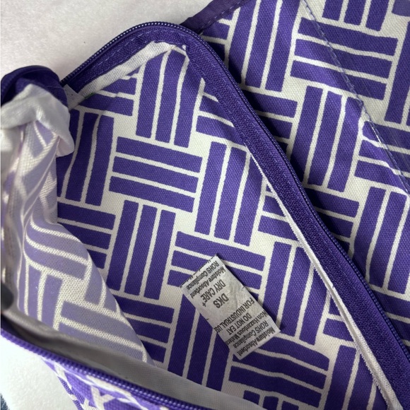 Buckhead Betties travel cosmetic case. Purple and white. NWT - Picture 9 of 10